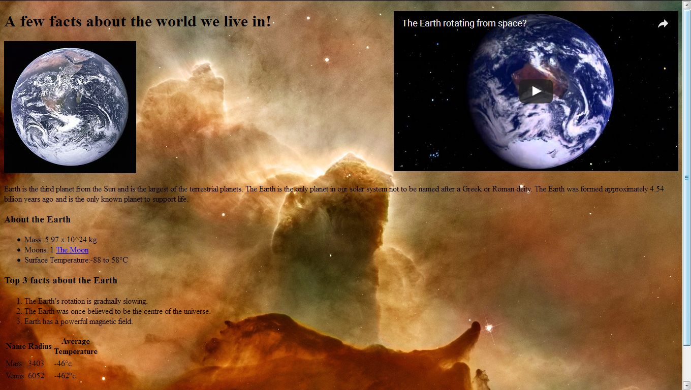 Space Page